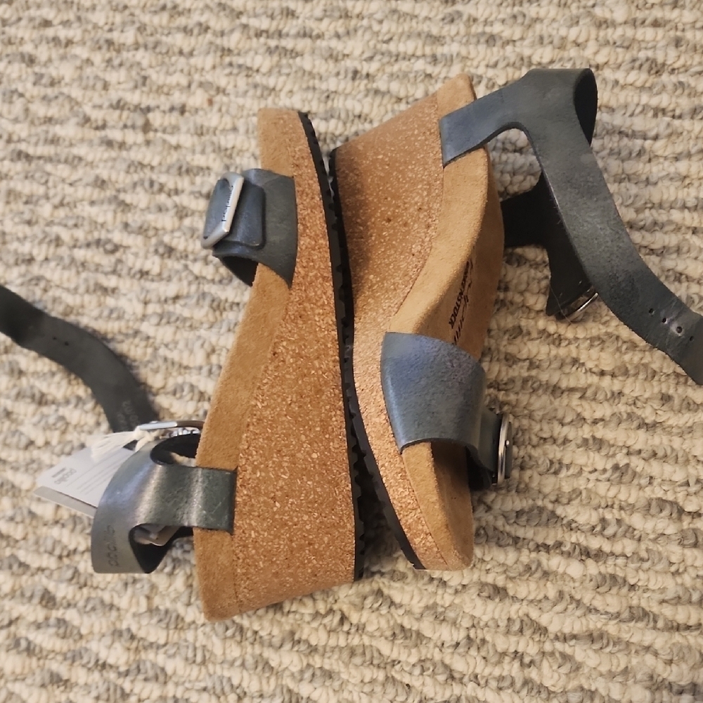 Papillio By Birkenstock Soley Leather Wedge Sandal Size 37 - Picture 6 of 6